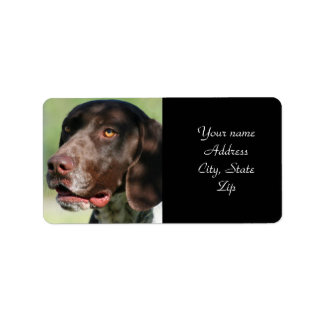 German Shorthaired Pointer Label