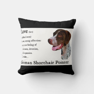 German Shorthaired Pointer Love Is Throw Pillow