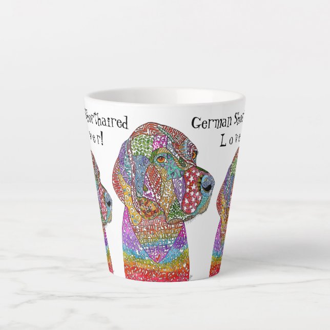 German Shorthaired Pointer Lover  Latte Mug (Front)