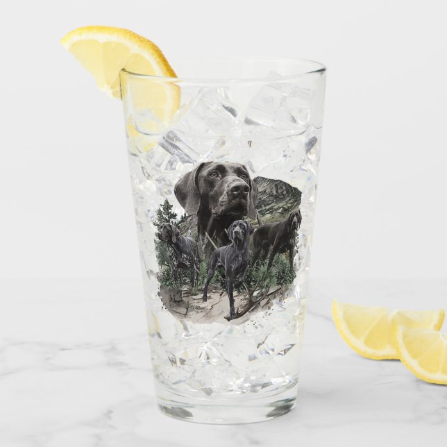 German Shorthaired Pointer Lovers Glass (Front Ice)