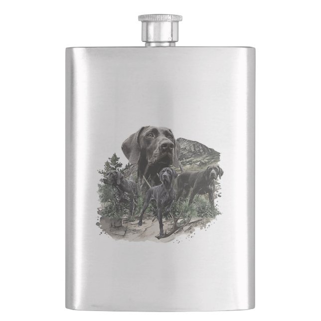 German Shorthaired Pointer Lovers Hip Flask (Front)