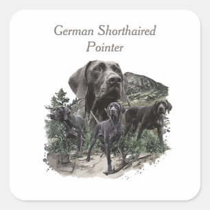German Shorthaired Pointer Lovers Square Sticker