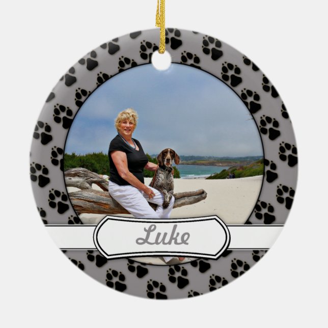 German Shorthaired Pointer - Luke - Riley Ceramic Ornament (Back)