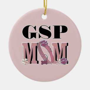 German Shorthaired Pointer MOM Ceramic Ornament