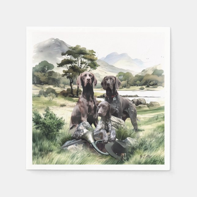 German Shorthaired Pointer  Napkin (Front)