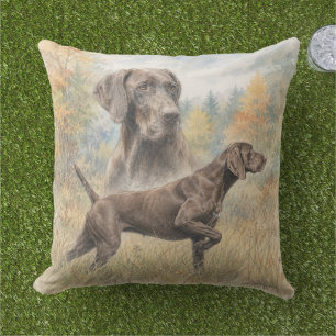 German Shorthaired Pointer Outdoor Pillow