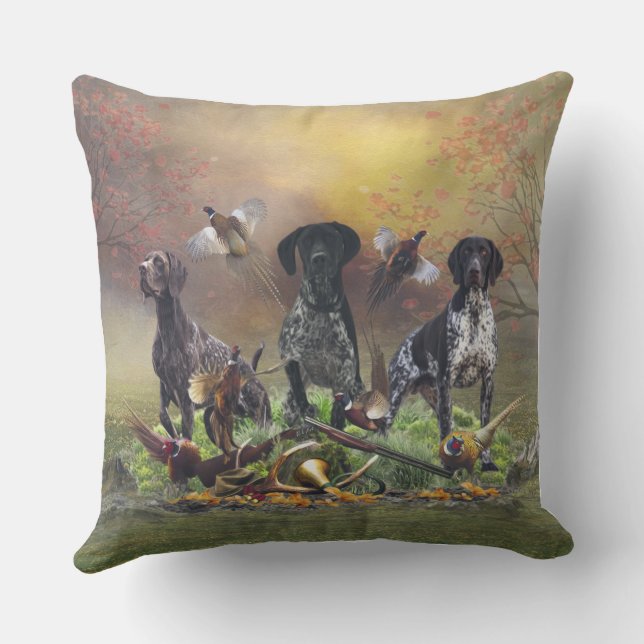 German Shorthaired Pointer   Outdoor Pillow (Back)