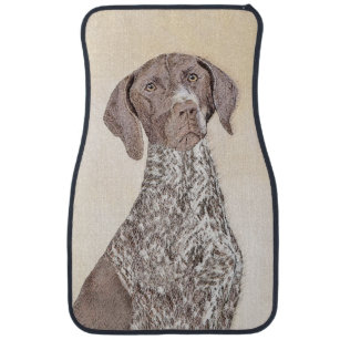German Shorthaired Pointer Painting - Dog Art Car Mat