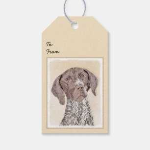 German Shorthaired Pointer Painting - Dog Art Gift Tags