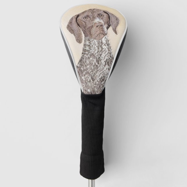 German Shorthaired Pointer Painting - Dog Art Golf Head Cover (Front)