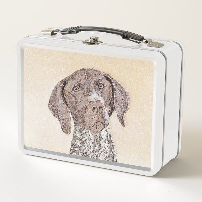 German Shorthaired Pointer Painting - Dog Art Metal Lunch Box (Front)