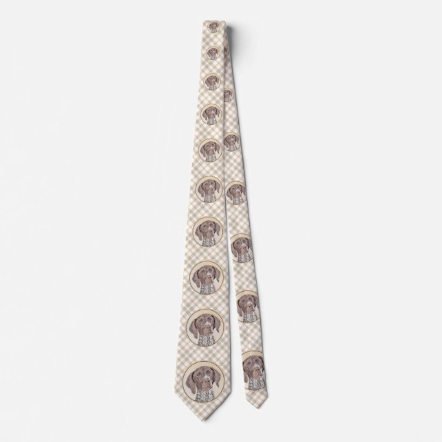 German Shorthaired Pointer Painting - Dog Art Tie (Front)