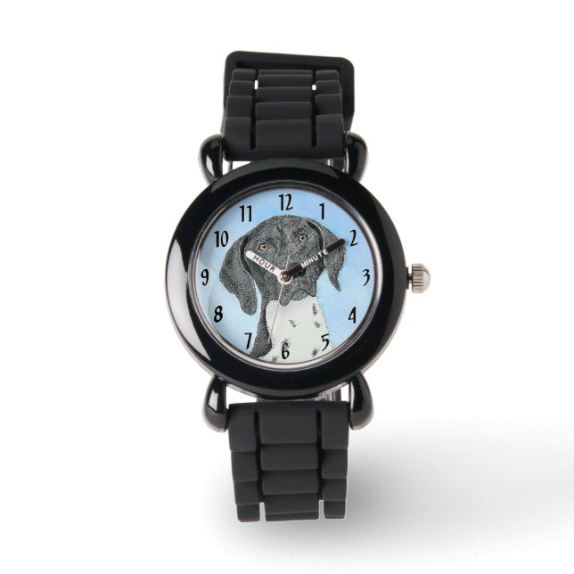 German Shorthaired Pointer Painting - Dog Art Watch (Front)