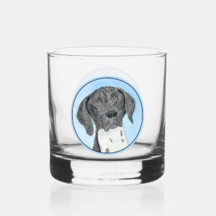 German Shorthaired Pointer Painting - Dog Art Whiskey Glass