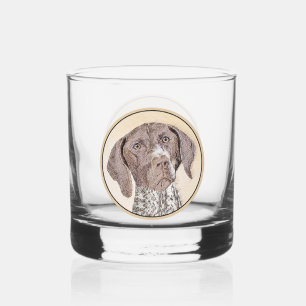 German Shorthaired Pointer Painting - Dog Art Whiskey Glass