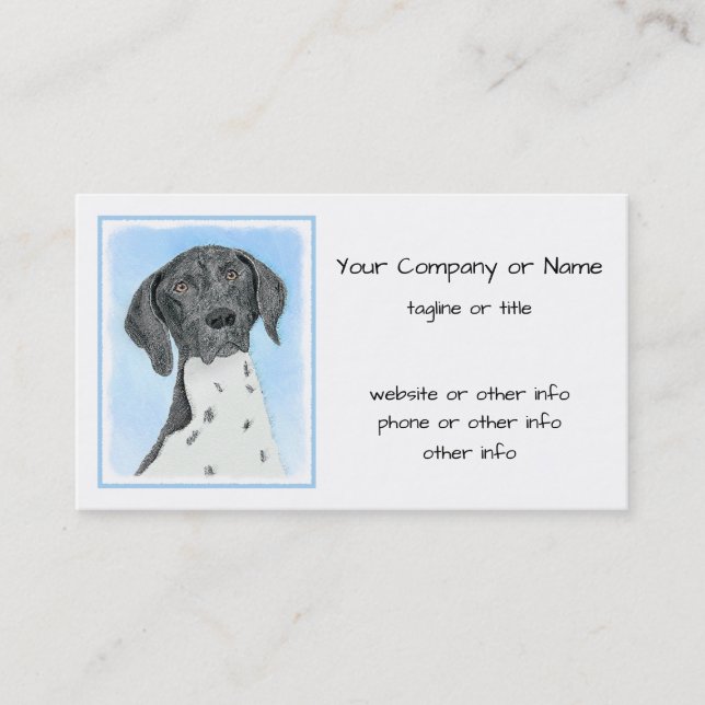 German Shorthaired Pointer Painting - Original Art Business Card (Front)