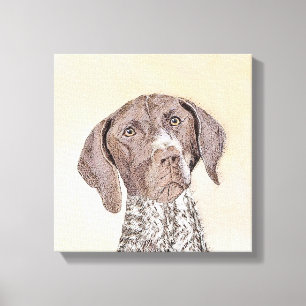 German Shorthaired Pointer Painting - Original Art Canvas Print