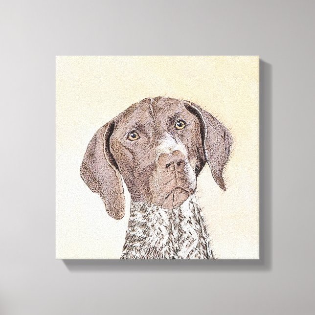 German Shorthaired Pointer Painting - Original Art Canvas Print (Front)