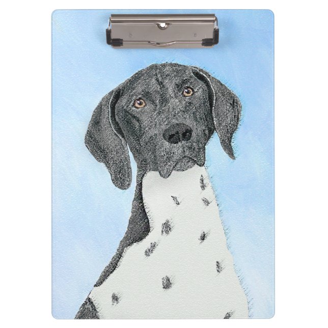 German Shorthaired Pointer Painting - Original Art Clipboard (Front)