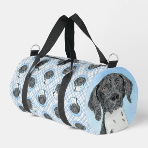 German Shorthaired Pointer Painting Original Art Duffle Bag