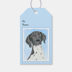 German Shorthaired Pointer Painting - Original Art Gift Tags