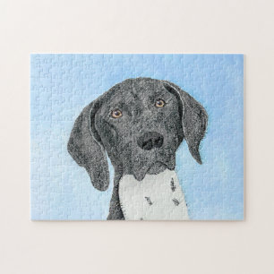 German Shorthaired Pointer Painting - Original Art Jigsaw Puzzle