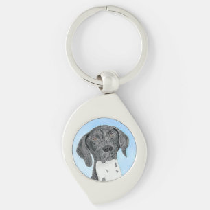 German Shorthaired Pointer Painting - Original Art Keychain