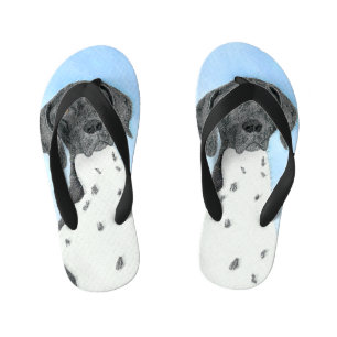 German Shorthaired Pointer Painting - Original Art Kid's Flip Flops