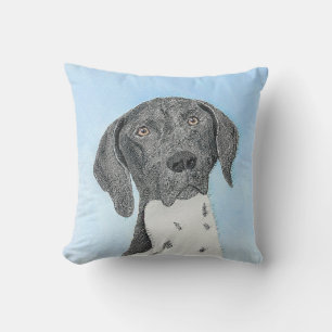 German Shorthaired Pointer Painting - Original Art Outdoor Pillow