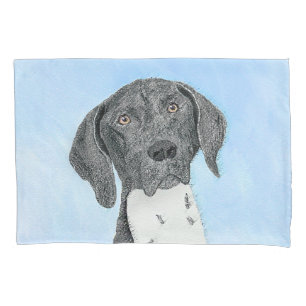 German Shorthaired Pointer Painting - Original Art Pillowcase