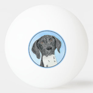 German Shorthaired Pointer Painting - Original Art Ping Pong Ball