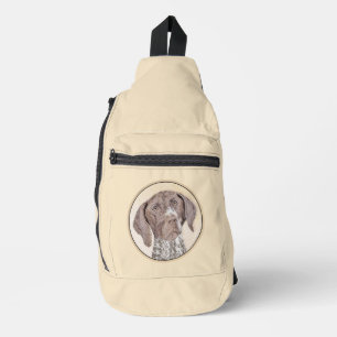 German Shorthaired Pointer Painting Original Art Sling Bag
