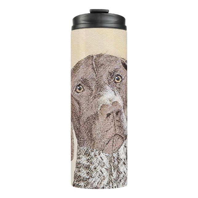 German Shorthaired Pointer Painting - Original Art Thermal Tumbler (Front)