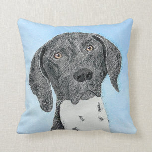 German Shorthaired Pointer Painting - Original Art Throw Pillow