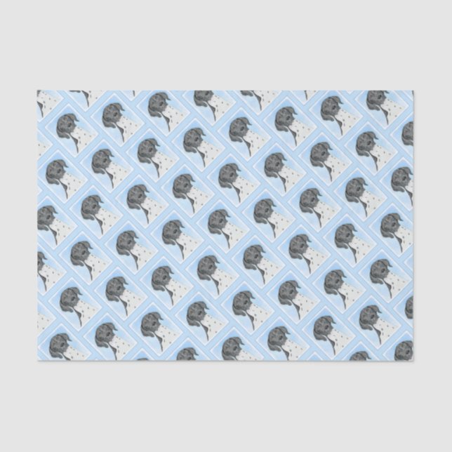 German Shorthaired Pointer Painting - Original Art Tissue Paper (Front)