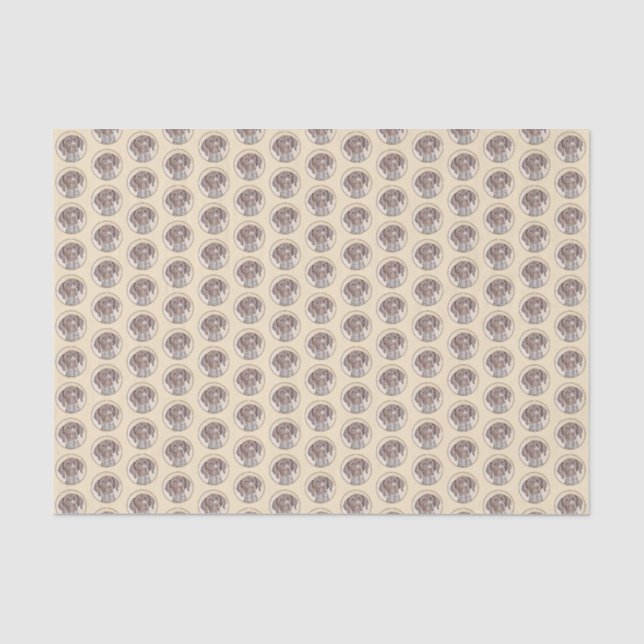 German Shorthaired Pointer Painting - Original Art Tissue Paper (Front)