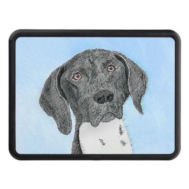 German Shorthaired Pointer Painting - Original Art Trailer Hitch Cover (Front)