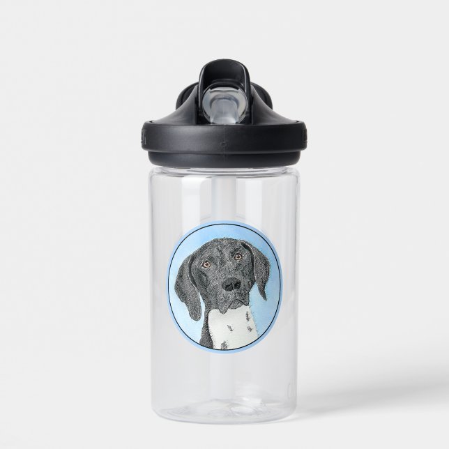 German Shorthaired Pointer Painting - Original Art Water Bottle (Front)