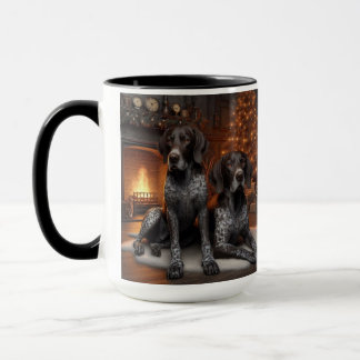 German Shorthaired Pointer Pair Christmas Mug Cup
