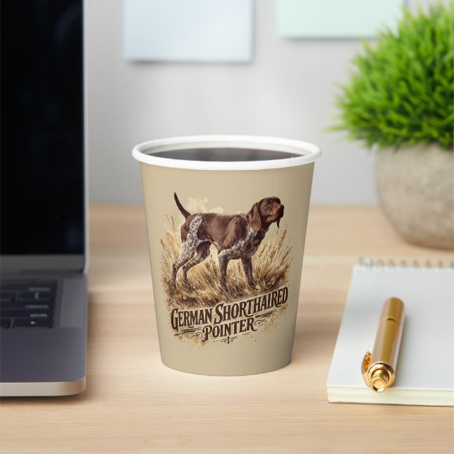  German Shorthaired Pointer  Paper Cups (Insitu)