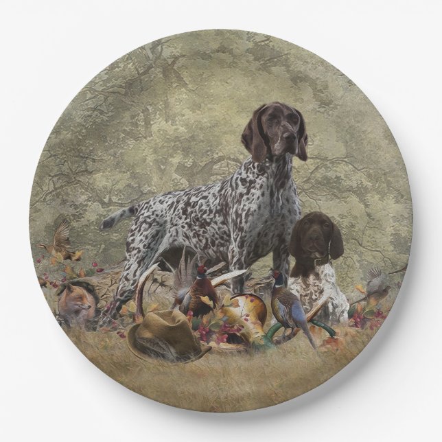 German Shorthaired Pointer   Paper Plate (Front)