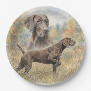 German Shorthaired Pointer Paper Plate