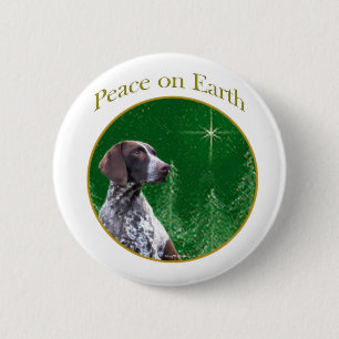 German Shorthaired Pointer Peace 2 Inch Round Button