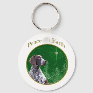 German Shorthaired Pointer Peace Keychain