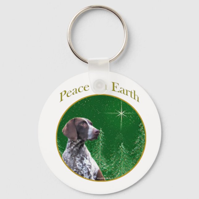 German Shorthaired Pointer Peace Keychain (Front)