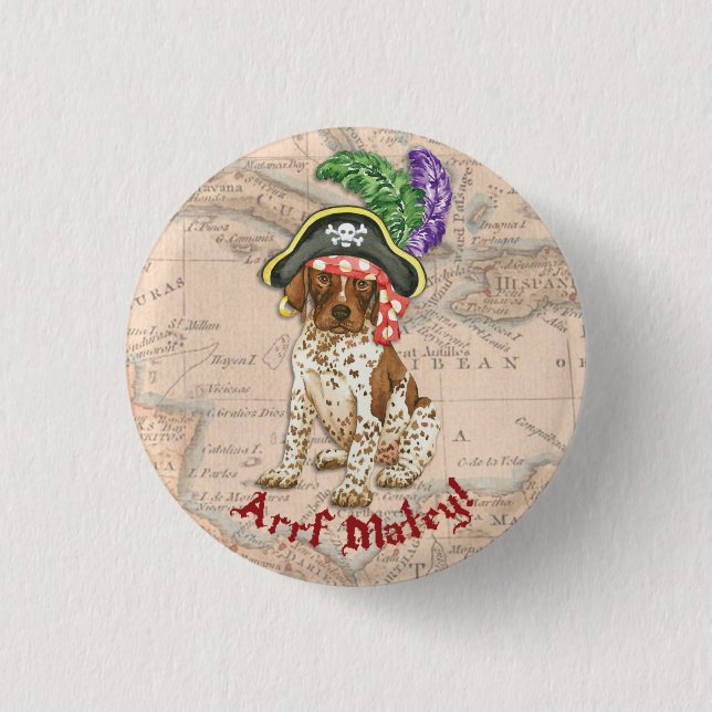 German Shorthaired Pointer Pirate Button (Front)