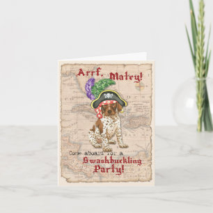German Shorthaired Pointer Pirate Invitation