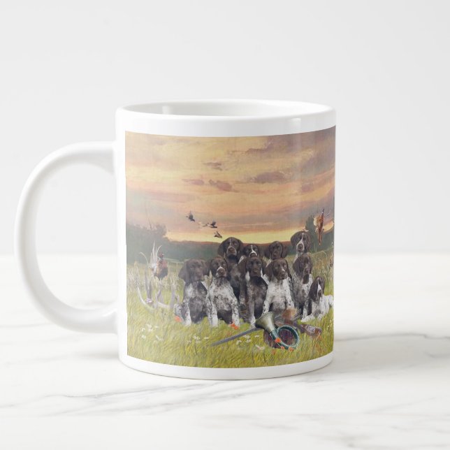 German Shorthaired Pointer Puppies  Large Coffee Mug (Left)