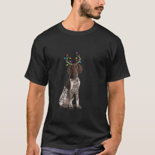 German Shorthaired Pointer Reindeer Christmas Dog  T-Shirt