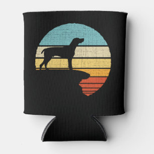 German Shorthaired Pointer Retro Vintage 60s 70s Can Cooler
